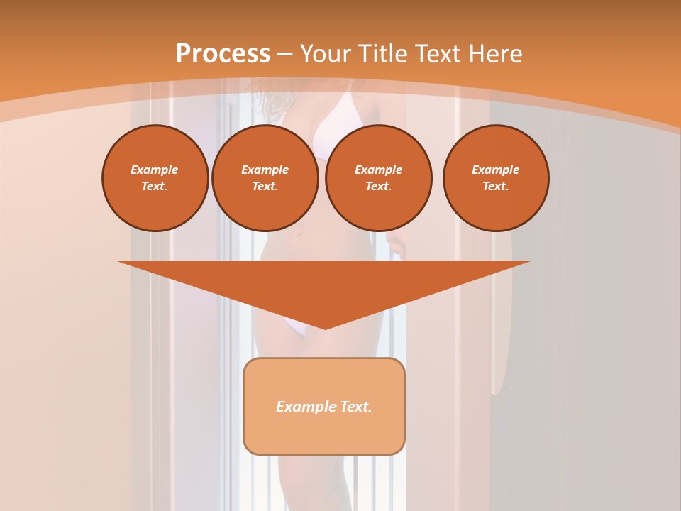 The Girl Standing In Solarium, Smiling. PowerPoint Template