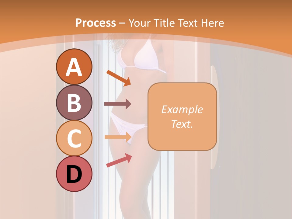 The Girl Standing In Solarium, Smiling. PowerPoint Template