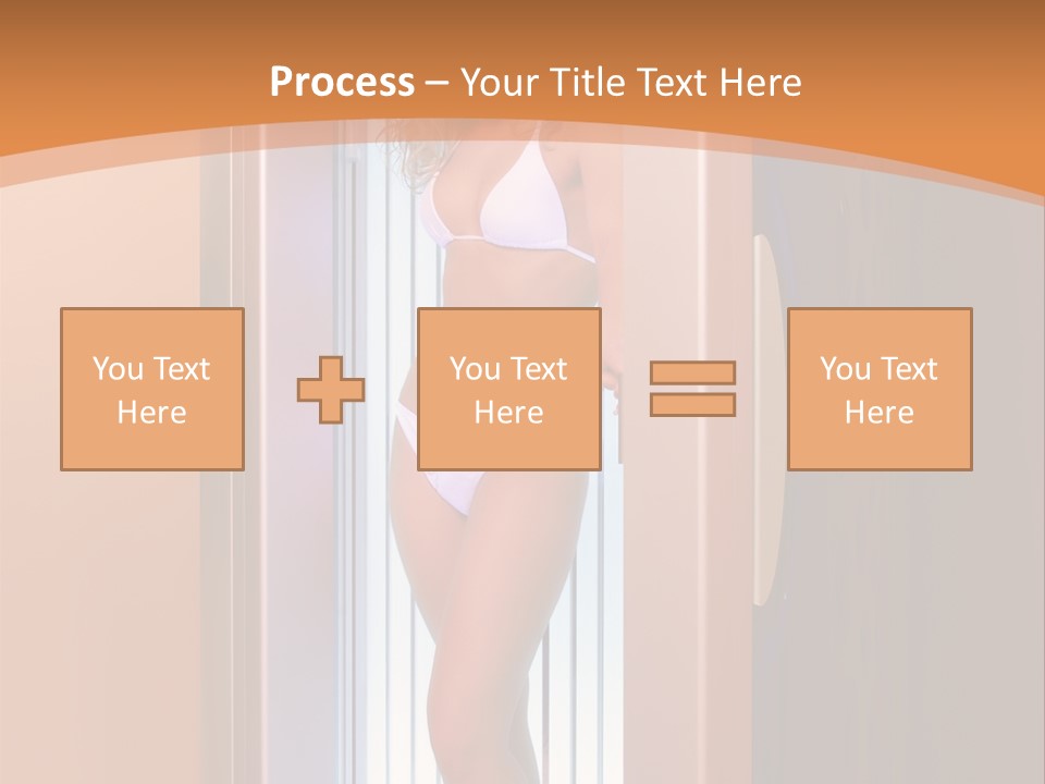 The Girl Standing In Solarium, Smiling. PowerPoint Template