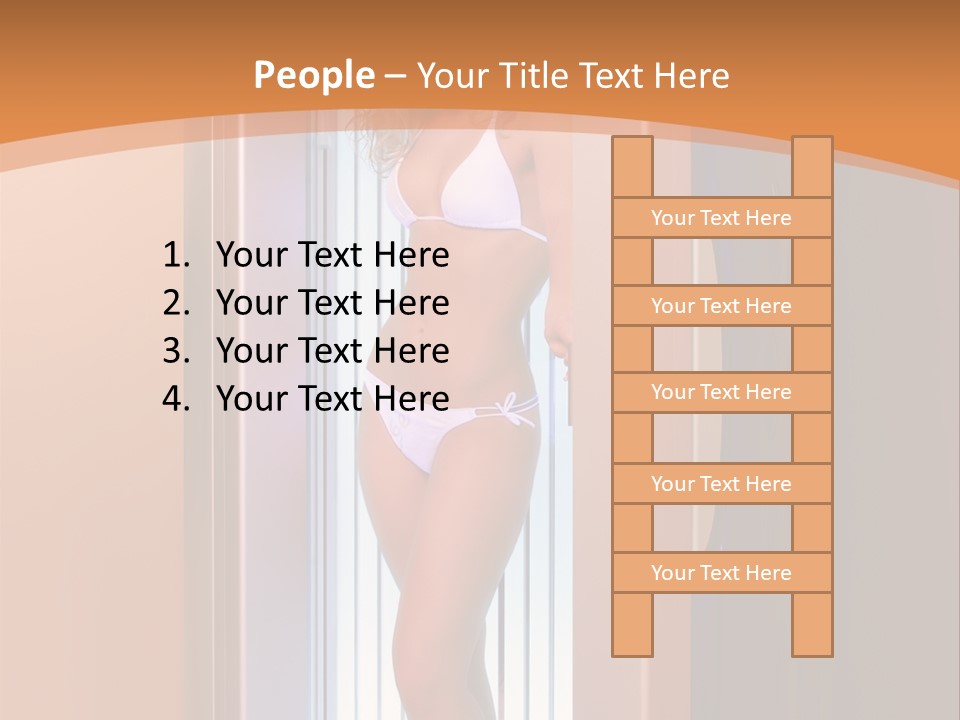 The Girl Standing In Solarium, Smiling. PowerPoint Template