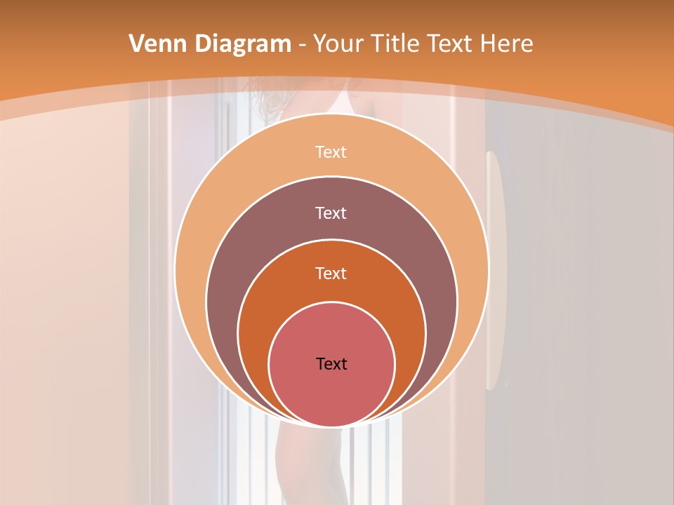 The Girl Standing In Solarium, Smiling. PowerPoint Template