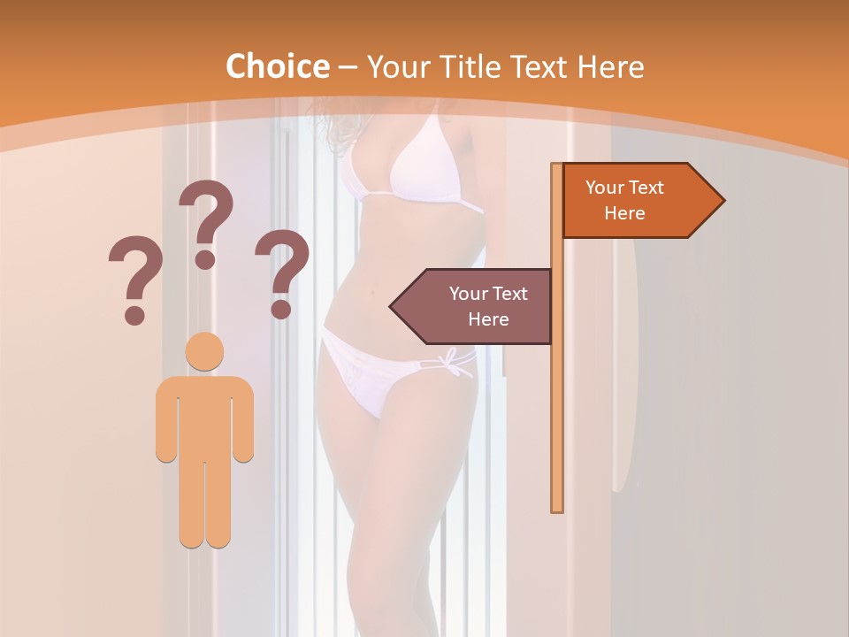 The Girl Standing In Solarium, Smiling. PowerPoint Template