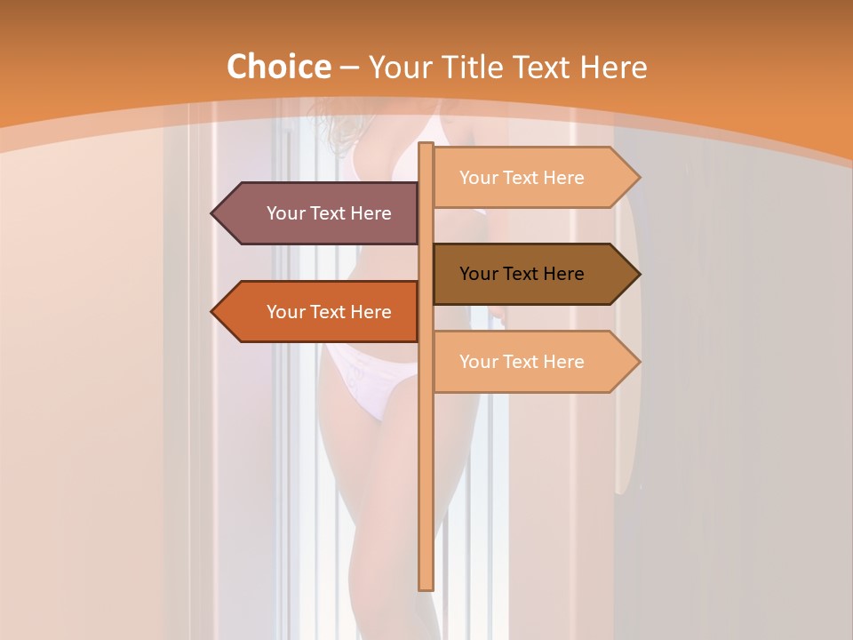 The Girl Standing In Solarium, Smiling. PowerPoint Template