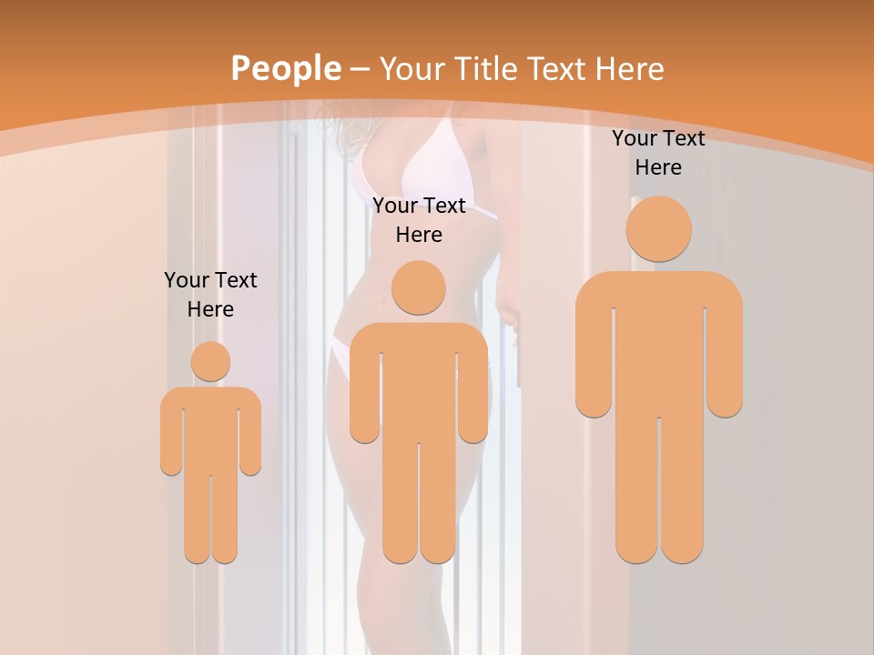 The Girl Standing In Solarium, Smiling. PowerPoint Template