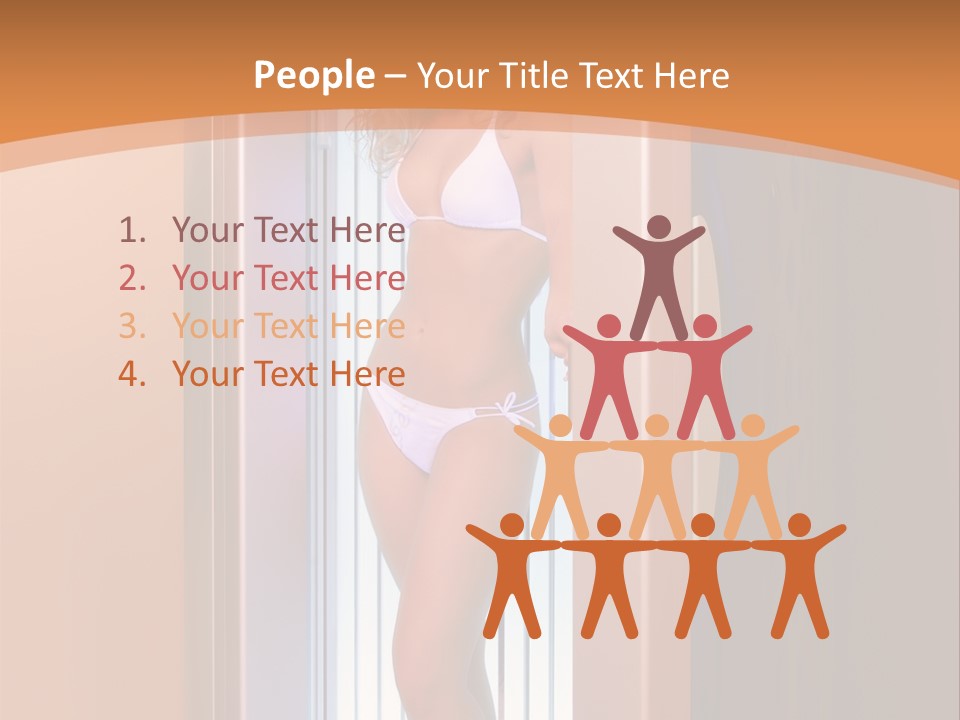 The Girl Standing In Solarium, Smiling. PowerPoint Template