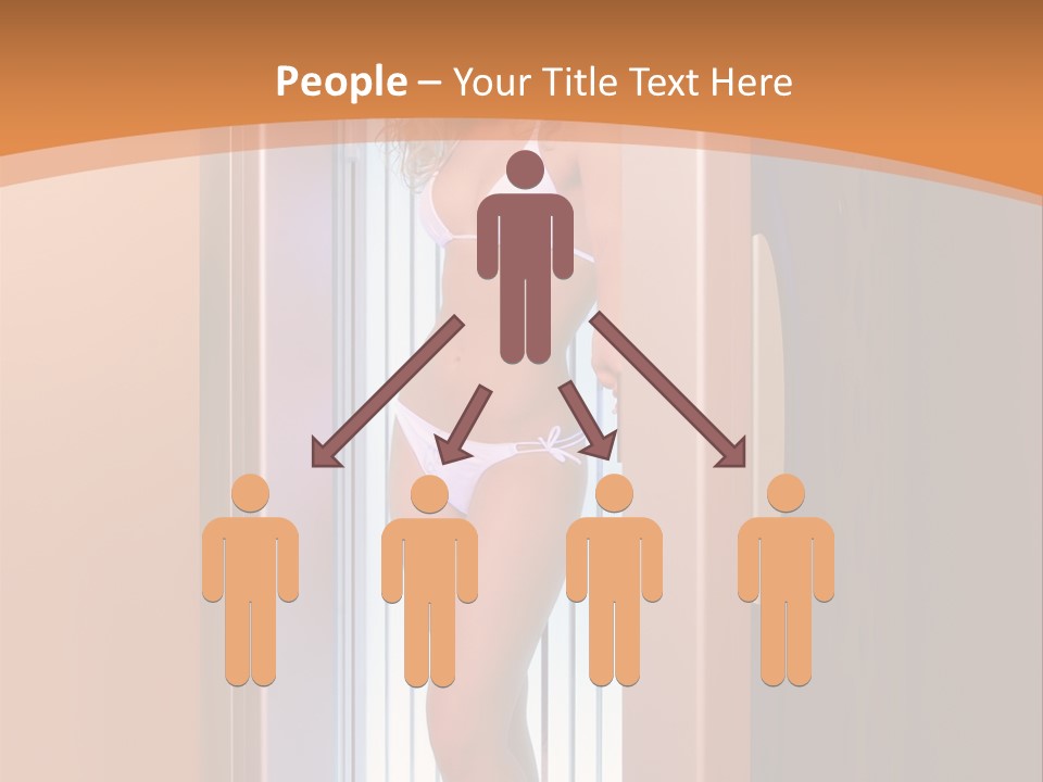 The Girl Standing In Solarium, Smiling. PowerPoint Template