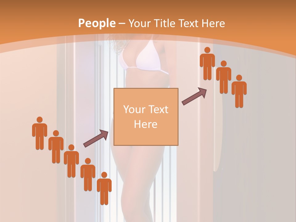 The Girl Standing In Solarium, Smiling. PowerPoint Template