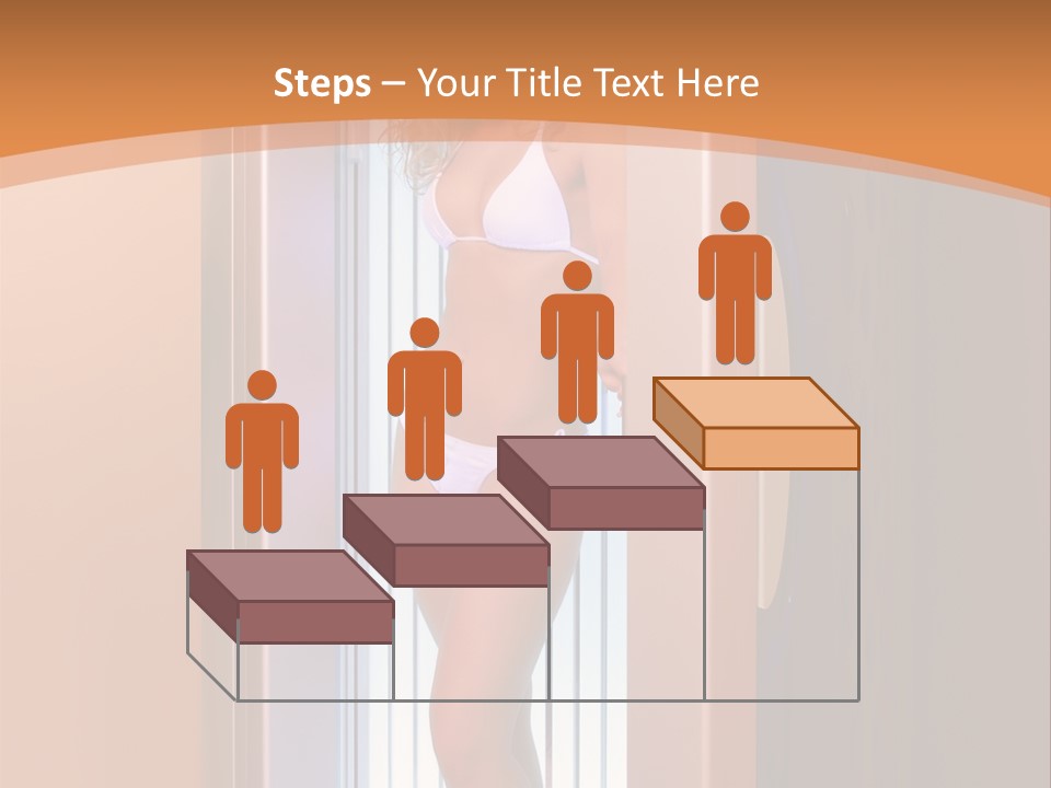 The Girl Standing In Solarium, Smiling. PowerPoint Template