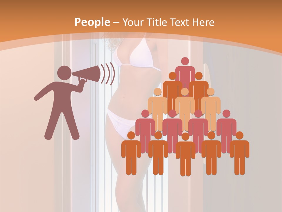 The Girl Standing In Solarium, Smiling. PowerPoint Template