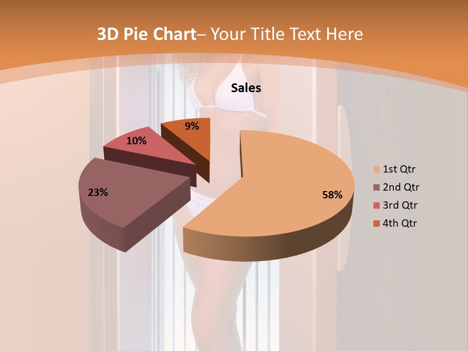 The Girl Standing In Solarium, Smiling. PowerPoint Template