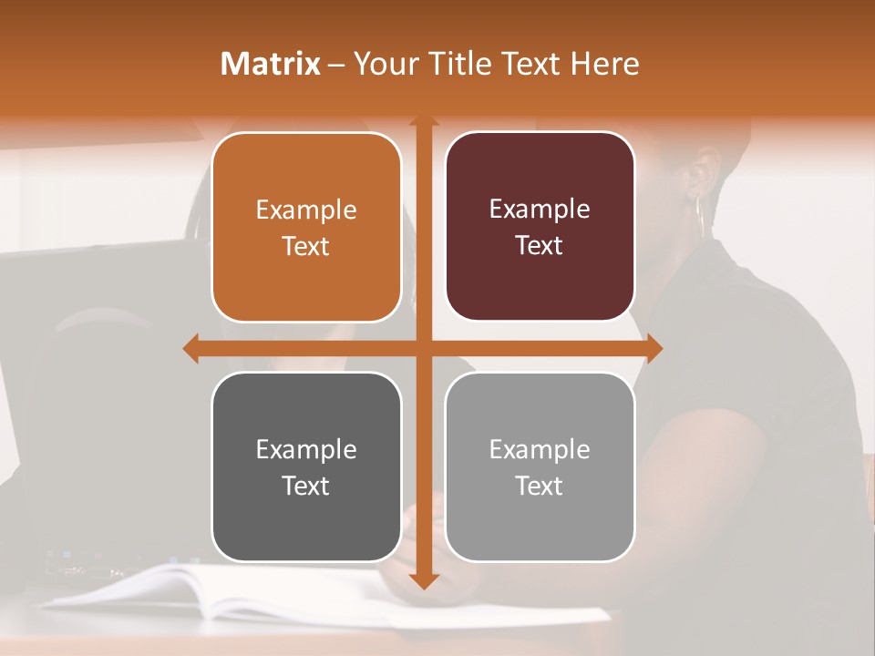 Two Women Working At The Computer PowerPoint Template