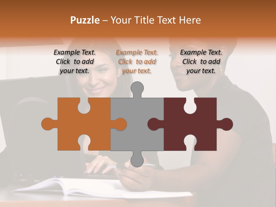 Two Women Working At The Computer PowerPoint Template