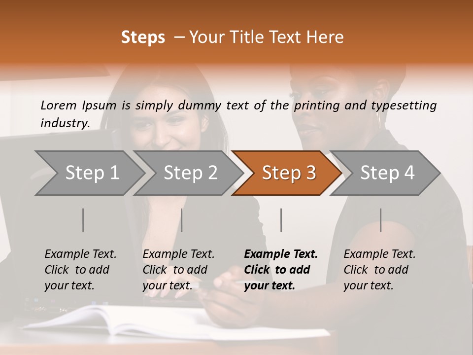 Two Women Working At The Computer PowerPoint Template