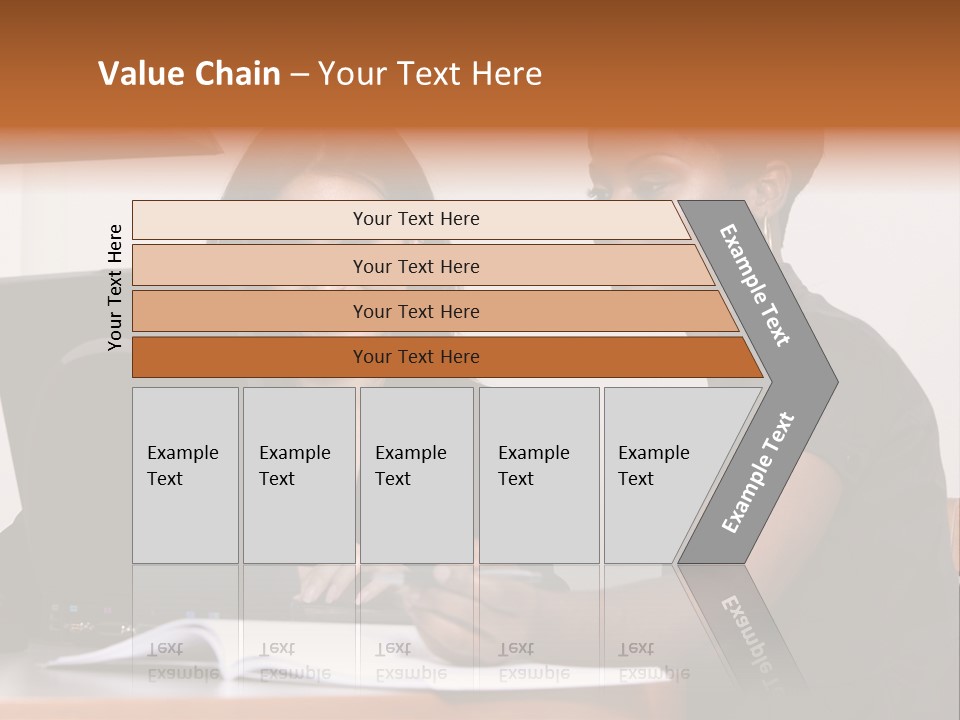Two Women Working At The Computer PowerPoint Template