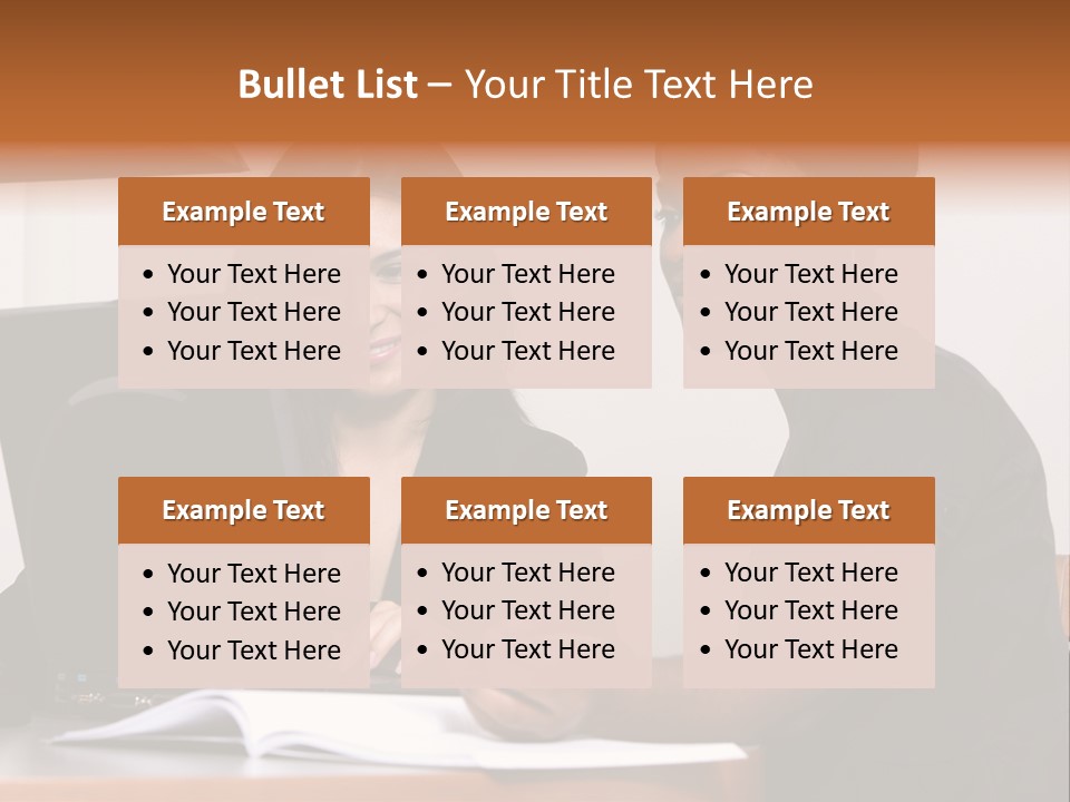 Two Women Working At The Computer PowerPoint Template