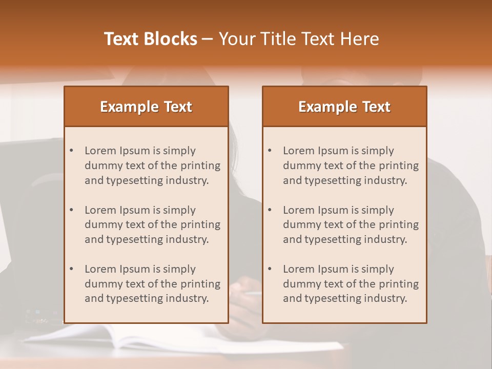Two Women Working At The Computer PowerPoint Template