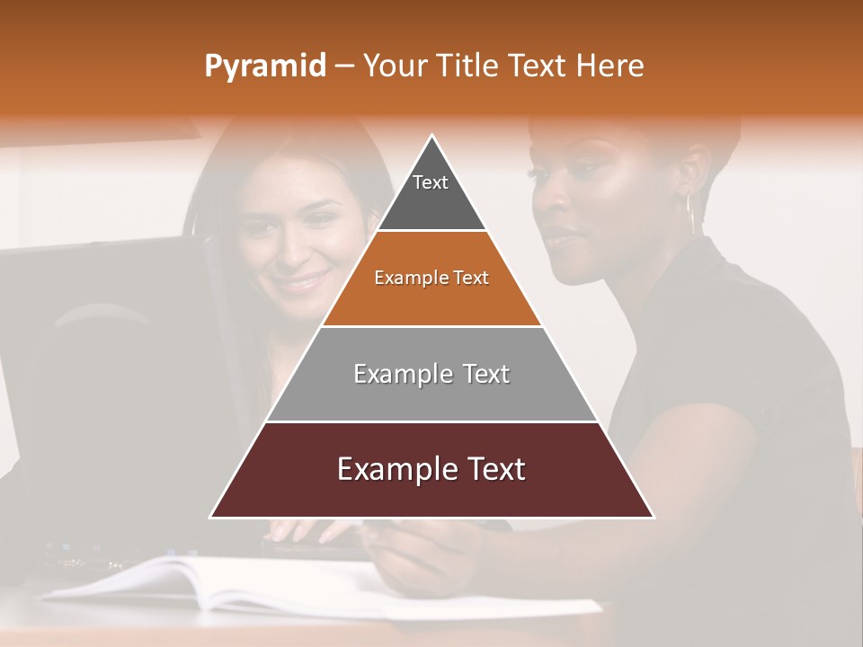 Two Women Working At The Computer PowerPoint Template