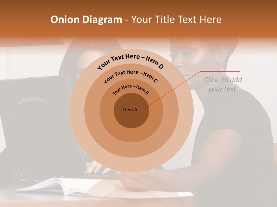 Two Women Working At The Computer PowerPoint Template