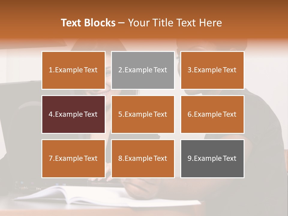 Two Women Working At The Computer PowerPoint Template