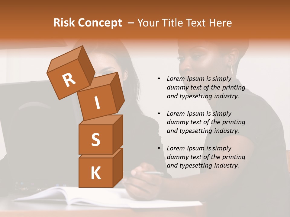 Two Women Working At The Computer PowerPoint Template