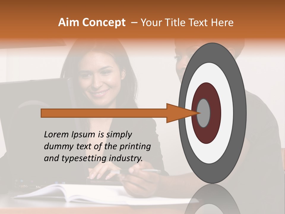 Two Women Working At The Computer PowerPoint Template