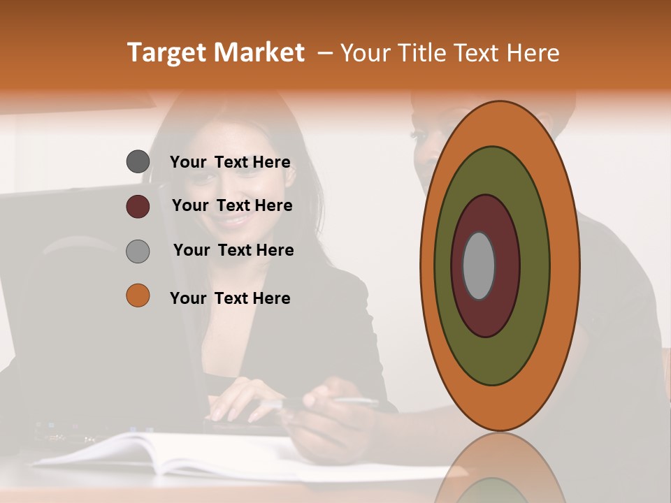 Two Women Working At The Computer PowerPoint Template