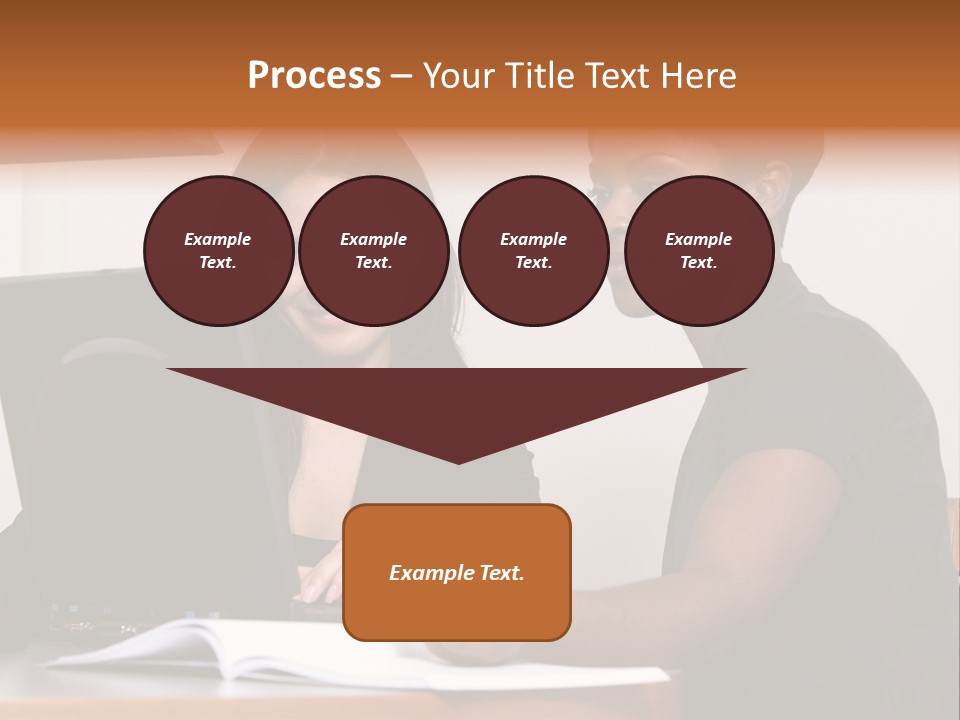 Two Women Working At The Computer PowerPoint Template