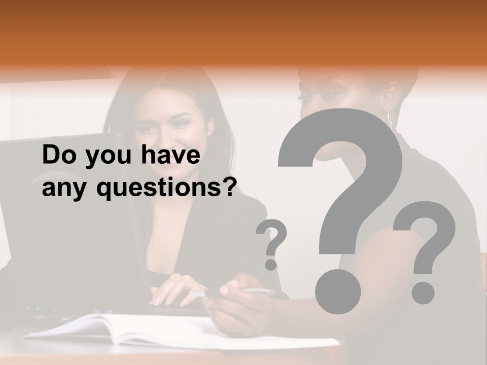 Two Women Working At The Computer PowerPoint Template