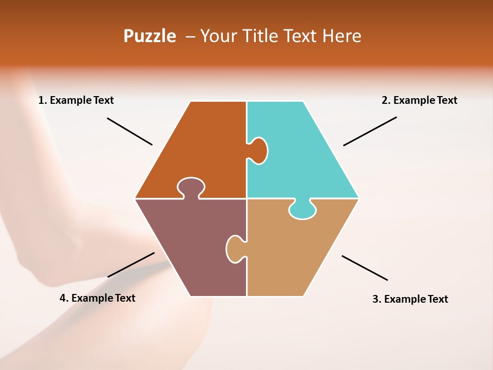 Young Woman Doing Yoga Moves Or Meditating On Tropical Ocean Beach PowerPoint Template