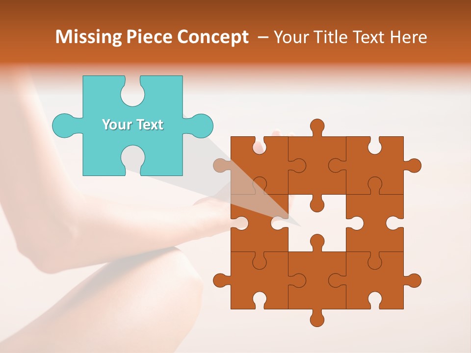 Young Woman Doing Yoga Moves Or Meditating On Tropical Ocean Beach PowerPoint Template