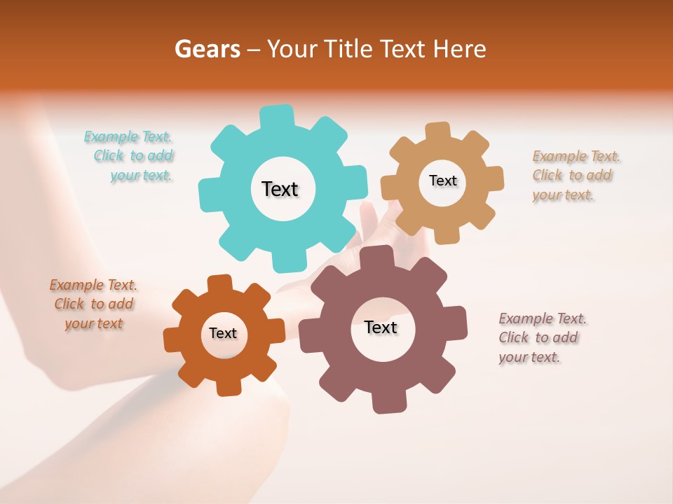 Young Woman Doing Yoga Moves Or Meditating On Tropical Ocean Beach PowerPoint Template