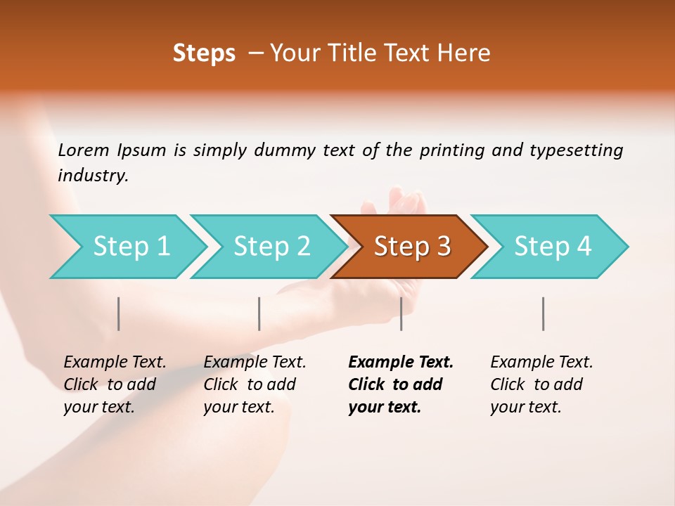 Young Woman Doing Yoga Moves Or Meditating On Tropical Ocean Beach PowerPoint Template