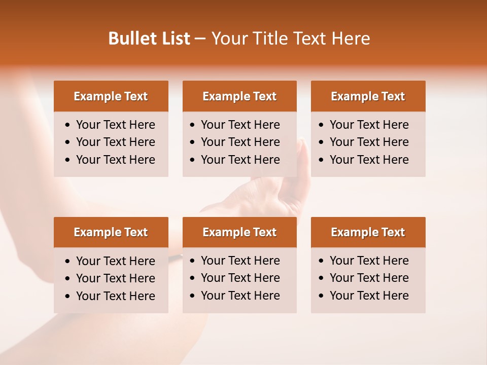 Young Woman Doing Yoga Moves Or Meditating On Tropical Ocean Beach PowerPoint Template