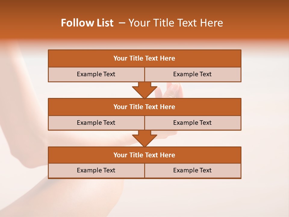 Young Woman Doing Yoga Moves Or Meditating On Tropical Ocean Beach PowerPoint Template