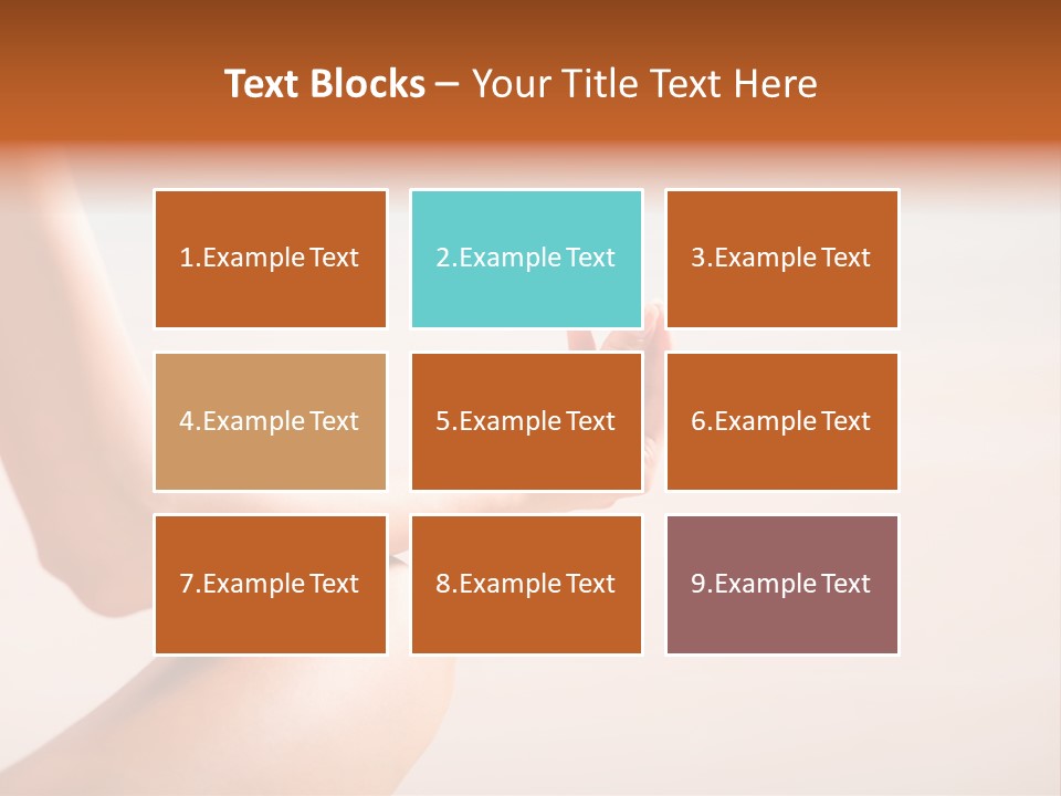 Young Woman Doing Yoga Moves Or Meditating On Tropical Ocean Beach PowerPoint Template