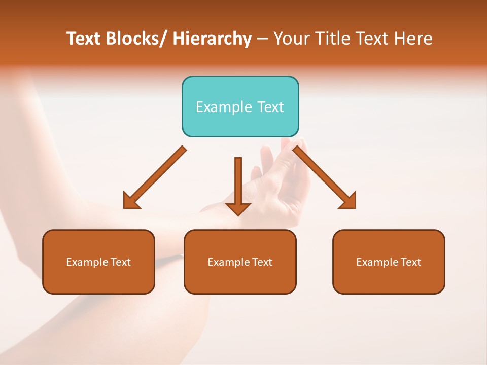 Young Woman Doing Yoga Moves Or Meditating On Tropical Ocean Beach PowerPoint Template