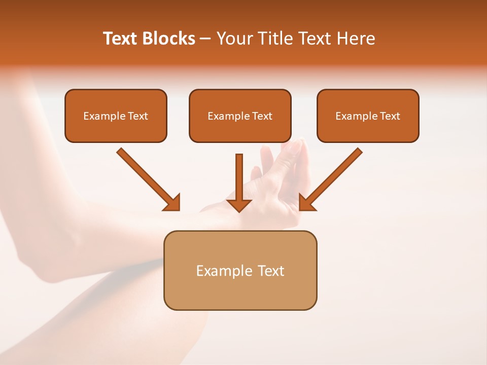 Young Woman Doing Yoga Moves Or Meditating On Tropical Ocean Beach PowerPoint Template