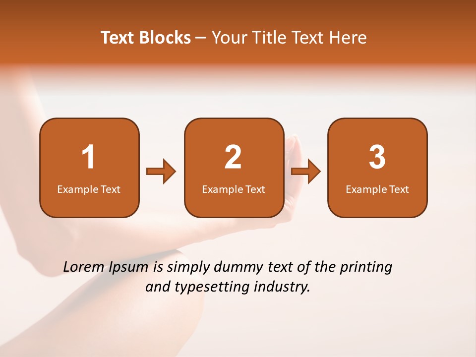 Young Woman Doing Yoga Moves Or Meditating On Tropical Ocean Beach PowerPoint Template