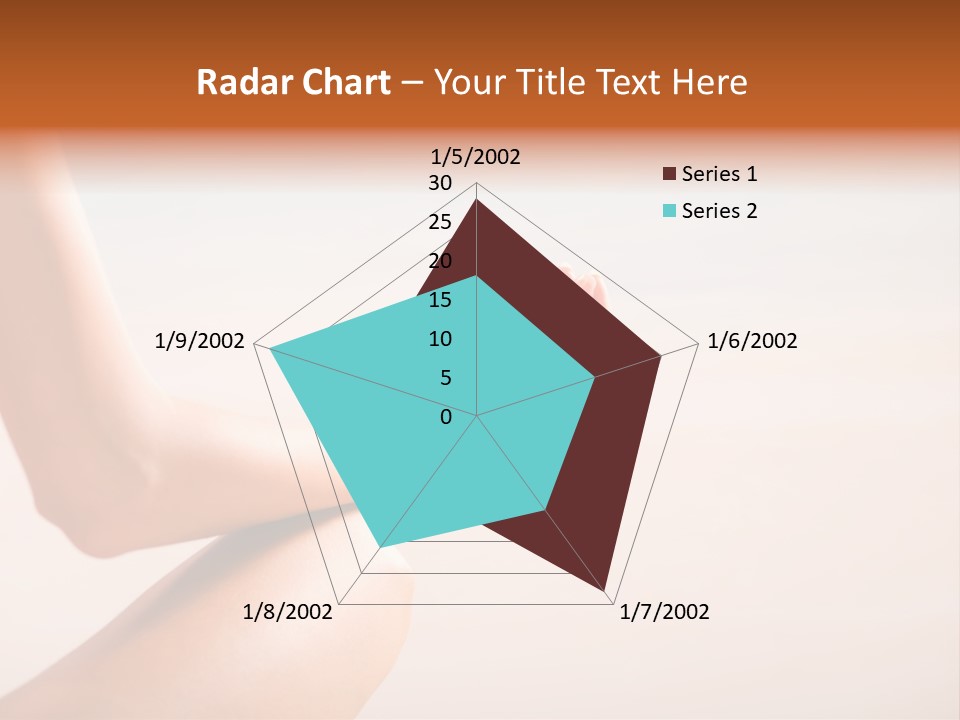 Young Woman Doing Yoga Moves Or Meditating On Tropical Ocean Beach PowerPoint Template