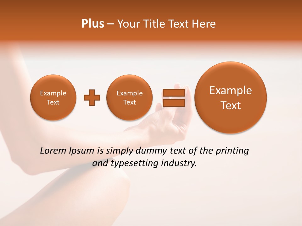 Young Woman Doing Yoga Moves Or Meditating On Tropical Ocean Beach PowerPoint Template