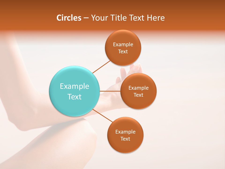 Young Woman Doing Yoga Moves Or Meditating On Tropical Ocean Beach PowerPoint Template