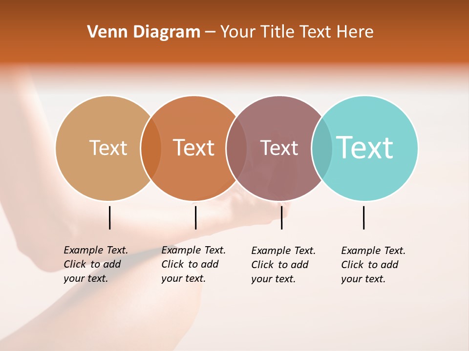 Young Woman Doing Yoga Moves Or Meditating On Tropical Ocean Beach PowerPoint Template