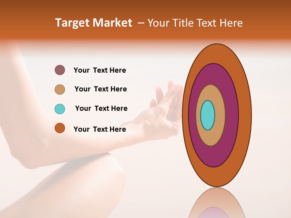 Young Woman Doing Yoga Moves Or Meditating On Tropical Ocean Beach PowerPoint Template