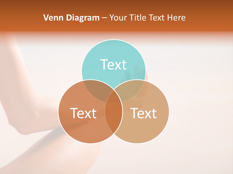 Young Woman Doing Yoga Moves Or Meditating On Tropical Ocean Beach PowerPoint Template