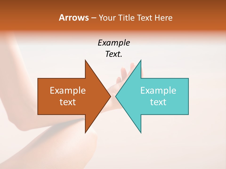 Young Woman Doing Yoga Moves Or Meditating On Tropical Ocean Beach PowerPoint Template