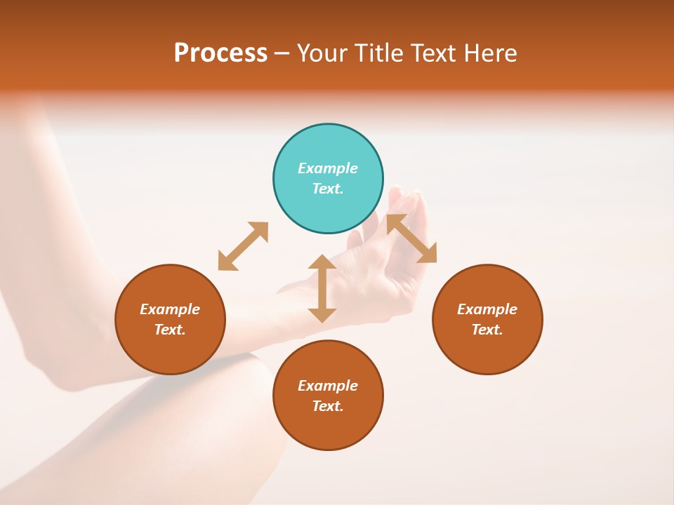 Young Woman Doing Yoga Moves Or Meditating On Tropical Ocean Beach PowerPoint Template