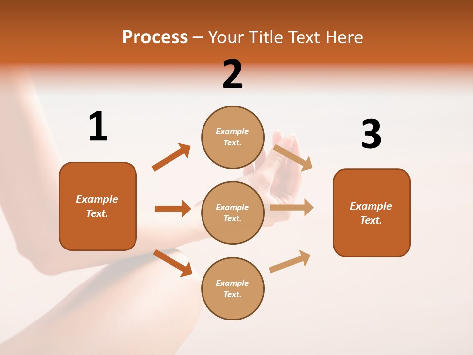 Young Woman Doing Yoga Moves Or Meditating On Tropical Ocean Beach PowerPoint Template