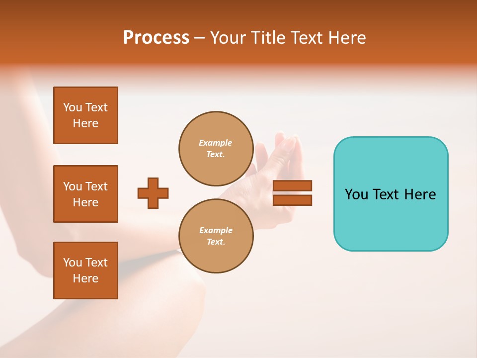 Young Woman Doing Yoga Moves Or Meditating On Tropical Ocean Beach PowerPoint Template