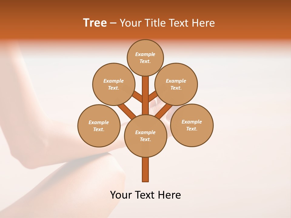 Young Woman Doing Yoga Moves Or Meditating On Tropical Ocean Beach PowerPoint Template