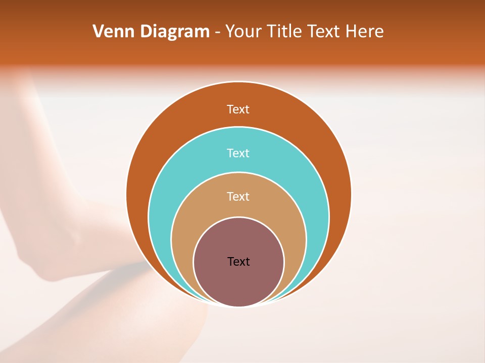 Young Woman Doing Yoga Moves Or Meditating On Tropical Ocean Beach PowerPoint Template